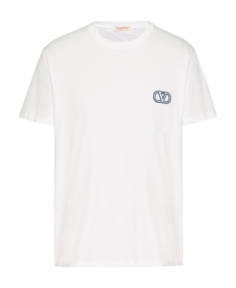 Valentino T-shirt With Vlogo Signature Patch In White