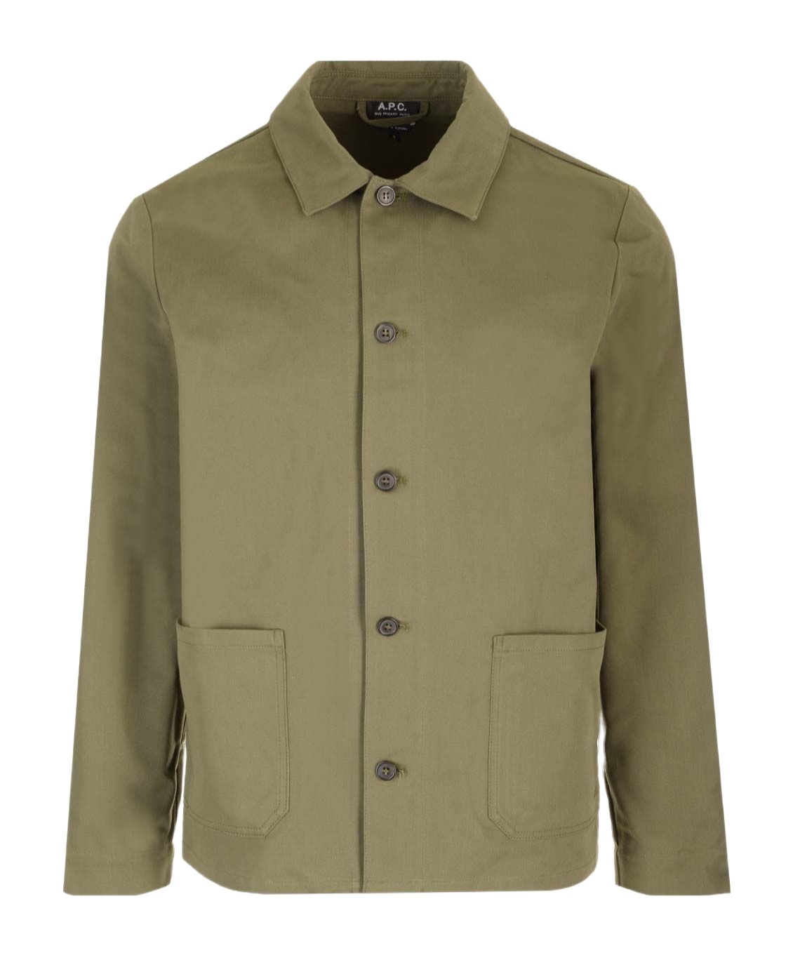 Apc A.p.c. Buttoned Oversized Shirt In Green