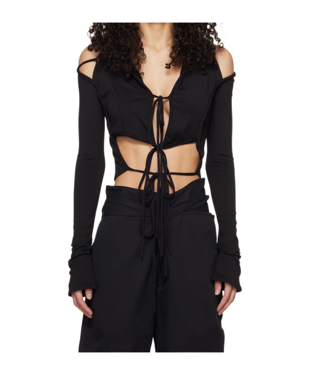 Jade Cropper Cropped-top Mit Kapuze In Black