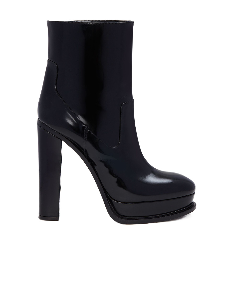 Alexander Mcqueen Elevated Platform Boots With 12 Cm Heel For Women In Black