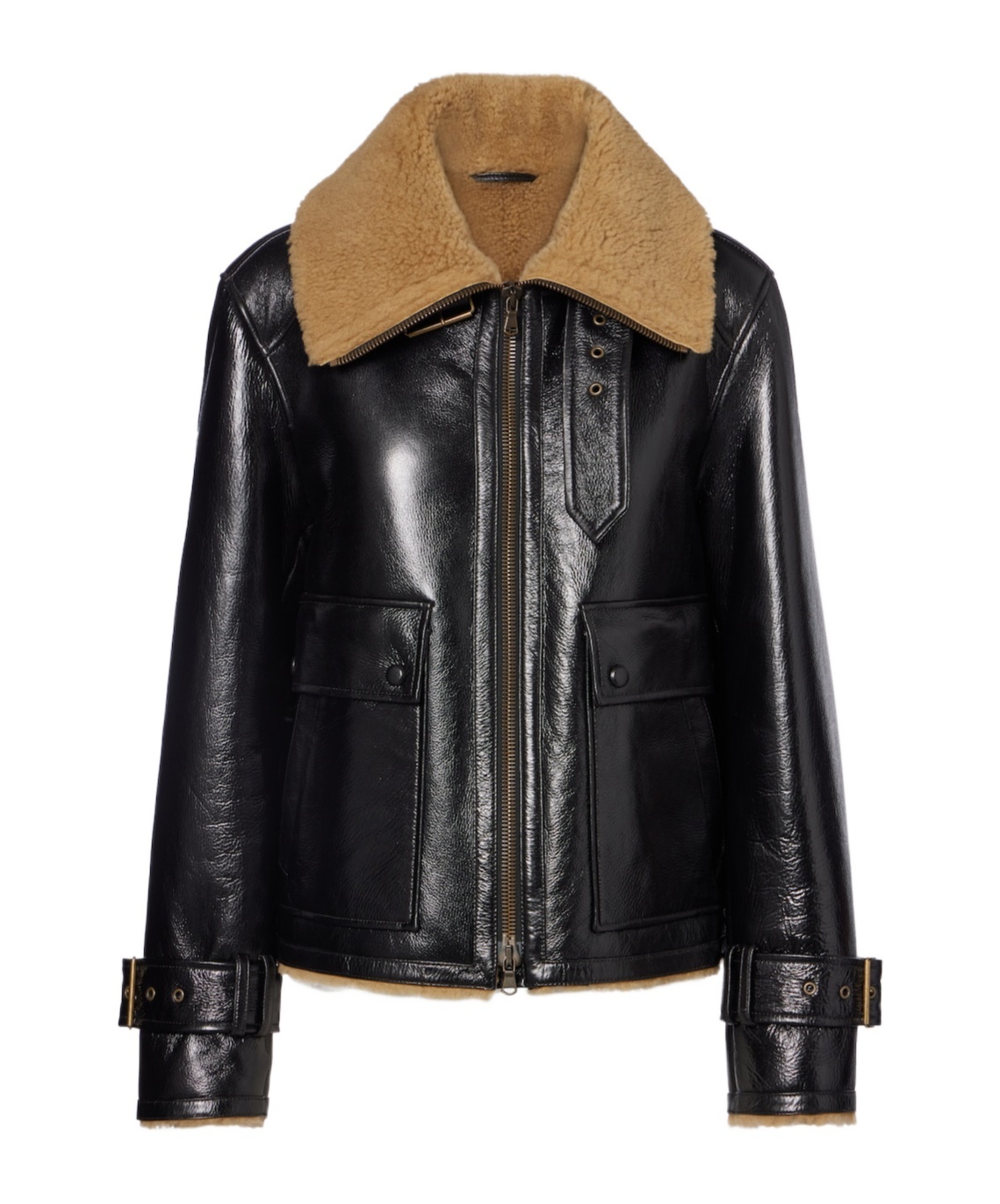 Veronica Beard Danika Shearling-lined Leather Jacket In Black
