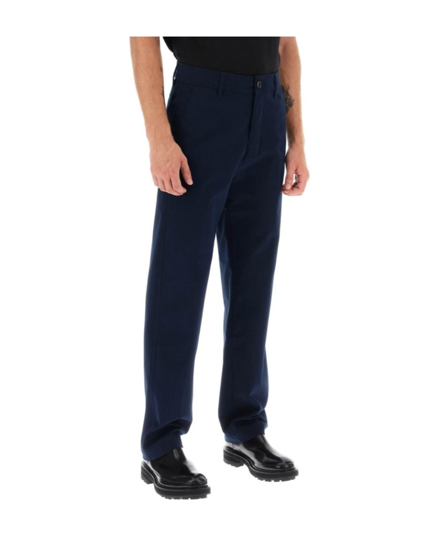 Shop Ami Alexandre Mattiussi Ami Paris Alexandre Mattiussi Straight-leg Trousers In Blue