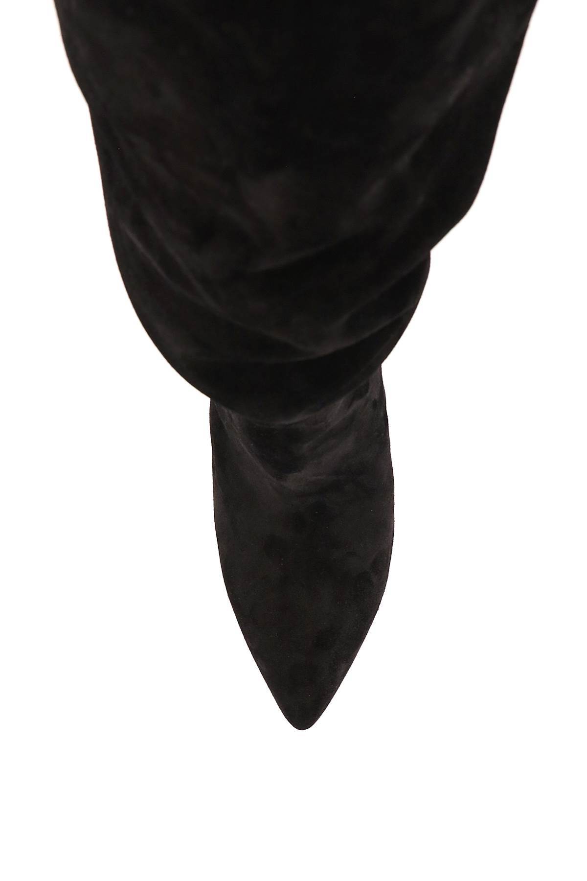 Paris Texas Stiletto Slouchy 110mm Ankle Boots In Black