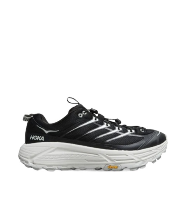 Hoka Mafate Three2 Rubber-trimmed Mesh Running Sneakers In Black