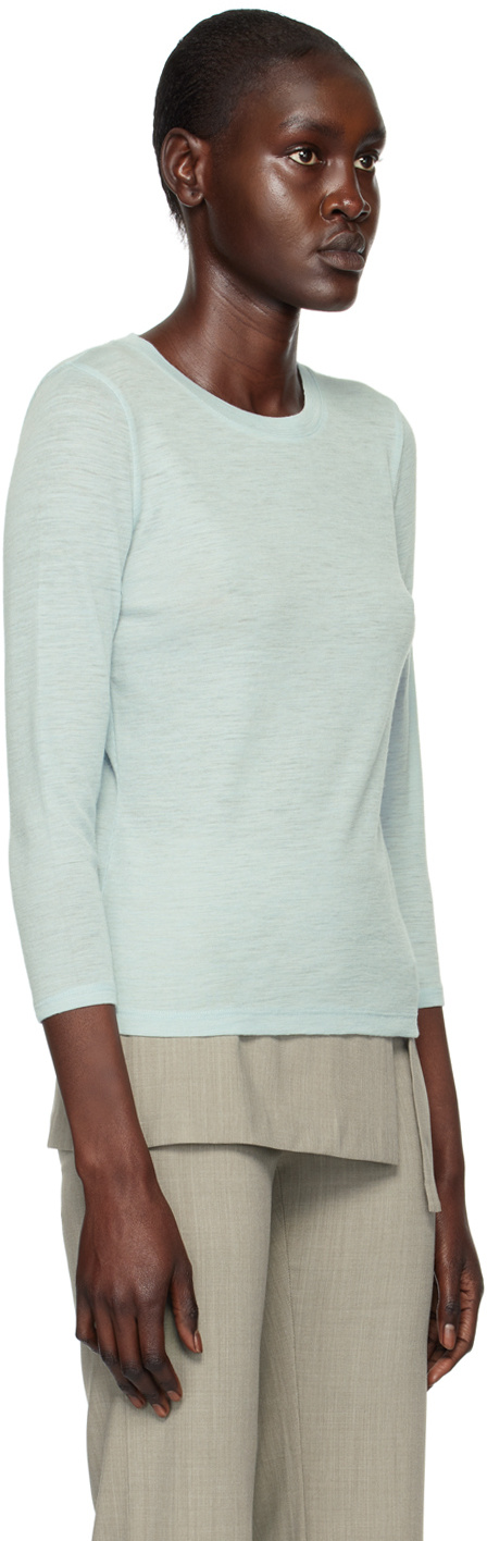 VINCE ROUND-NECKED LONG-SLEEVED WOOL SWEATER