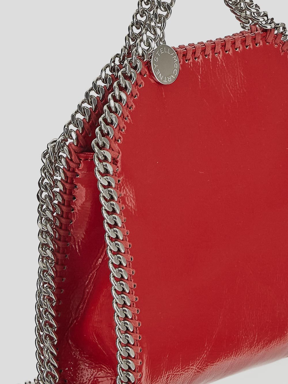 Stella Mccartney Chain-link Tote Bag In Red