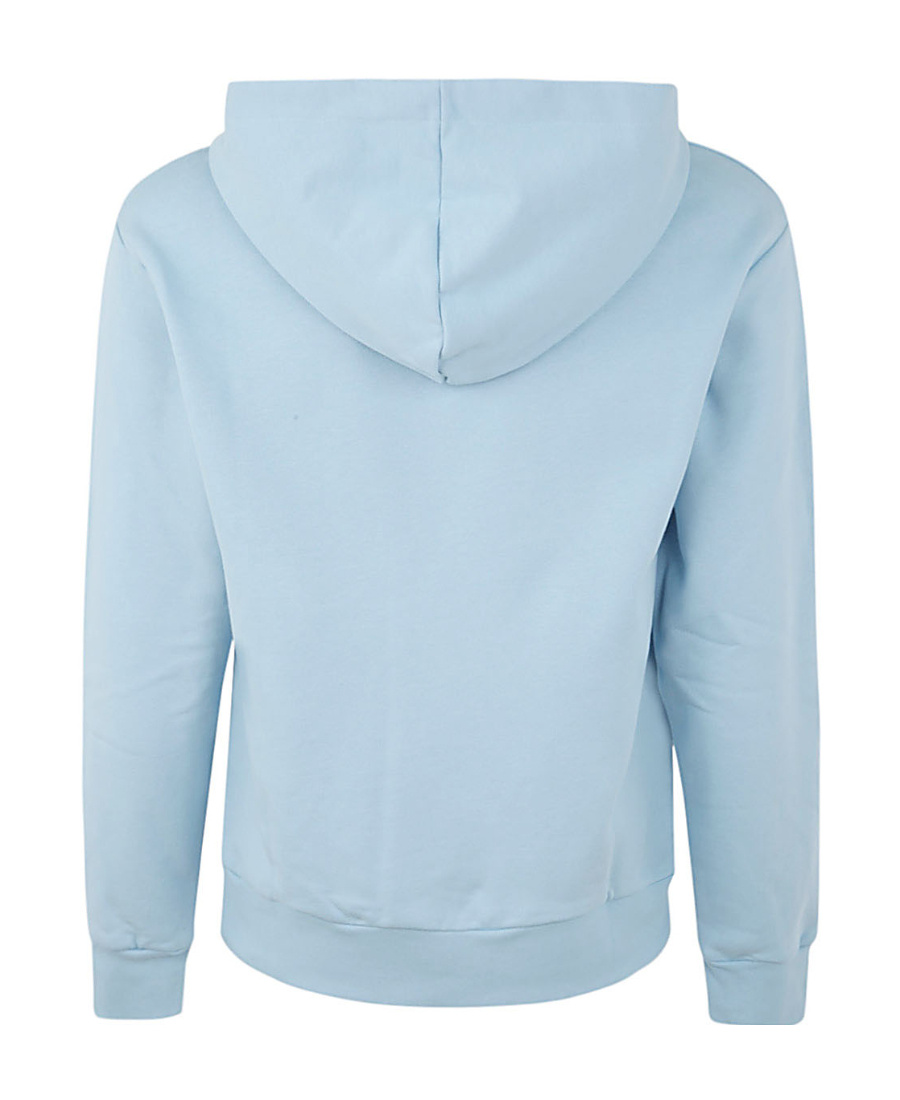 Apc A.p.c. Logo Printed Drawstring Hoodie In Blue