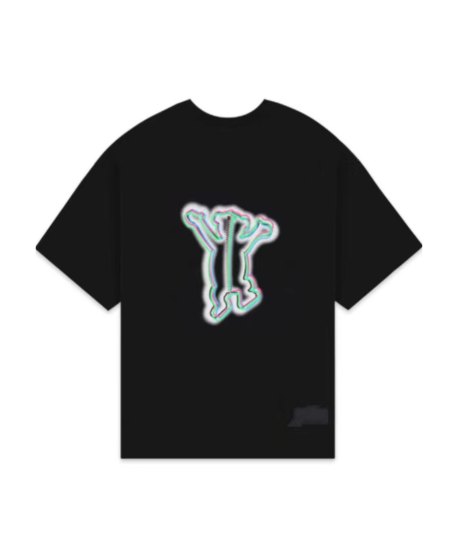 We11 Done Black Colorful Teddy T-shirt In Black