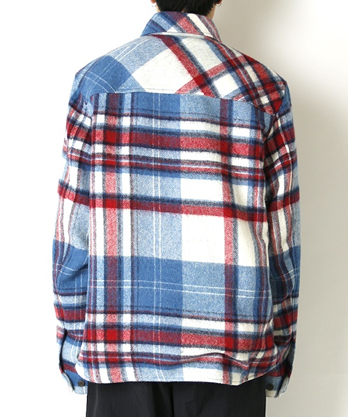 We11 Done Checked-print Shirt Jacket In Multicolor