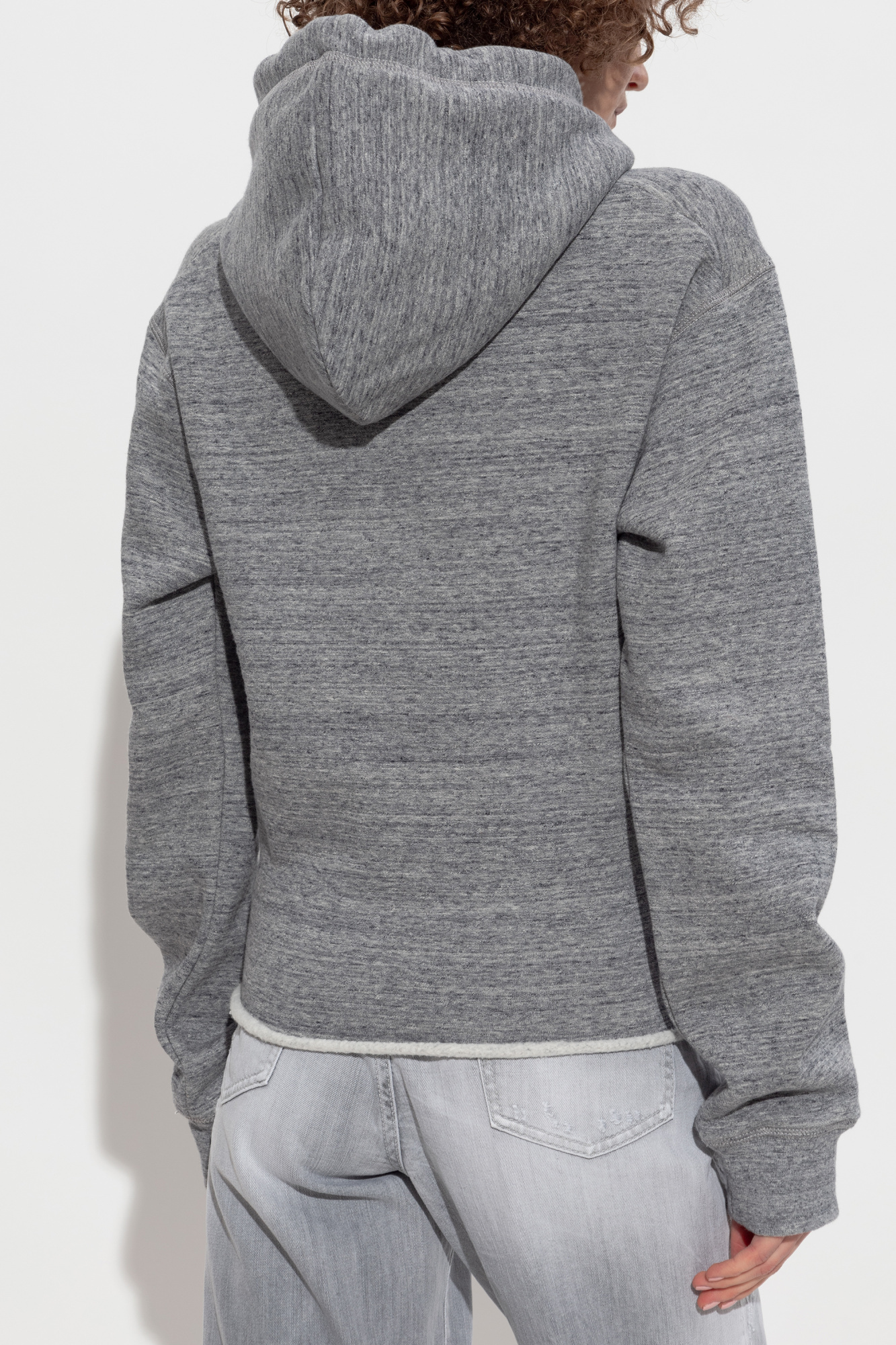 Dsquared2 Long Sleeve Hooded Sweatshirt In Gray