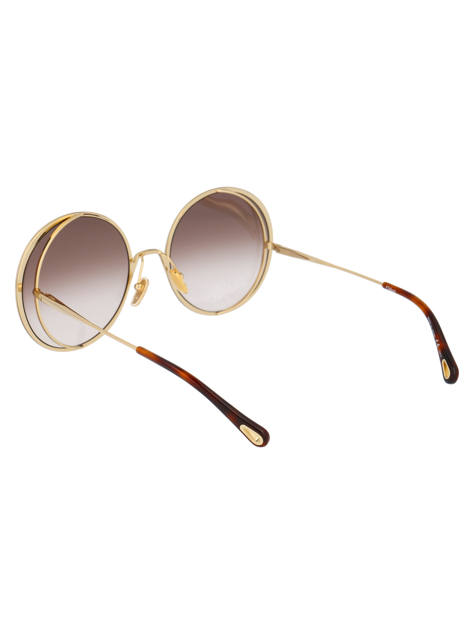 Chloé Oversized Round-frame Sunglasses In Nude