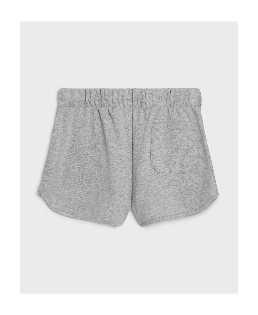Shop Celine Triomphe Mini Shorts In Cotton And Cashmere In Gray