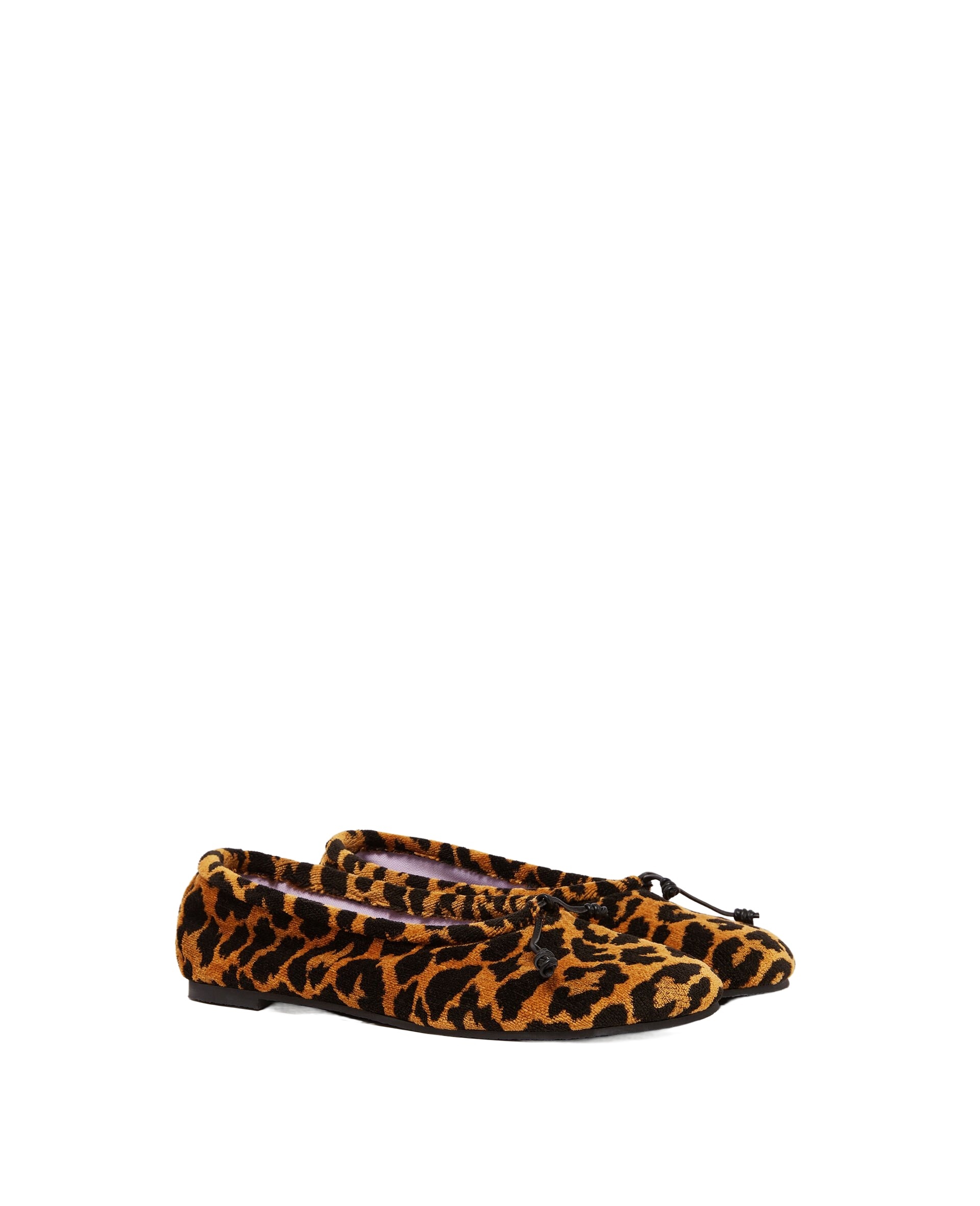Stella Mccartney Ryder Leopard Print Ballet Flats In Black