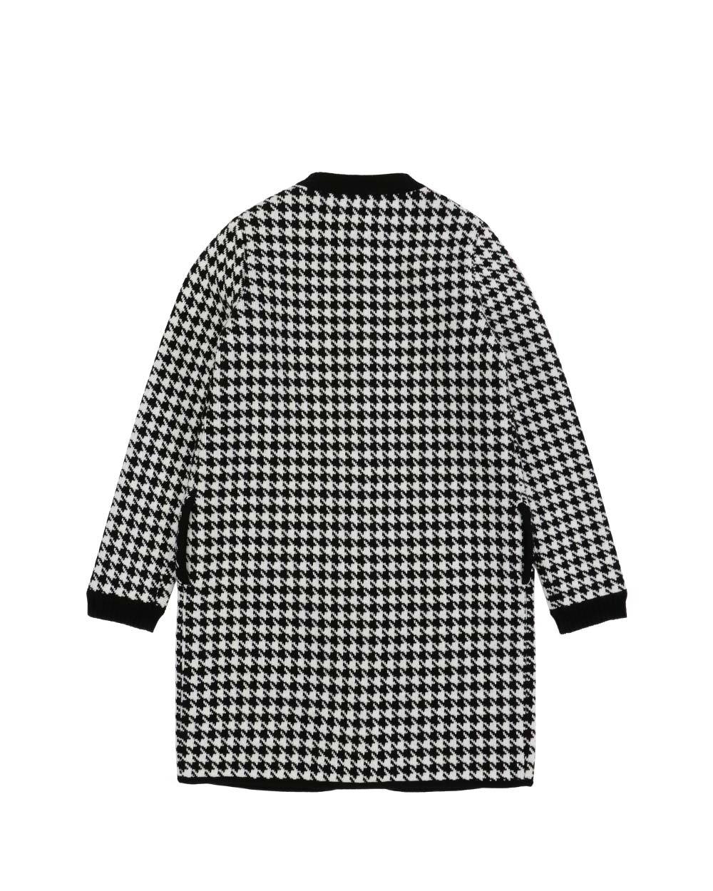 Max Mara Round-necked Color Coat In Black