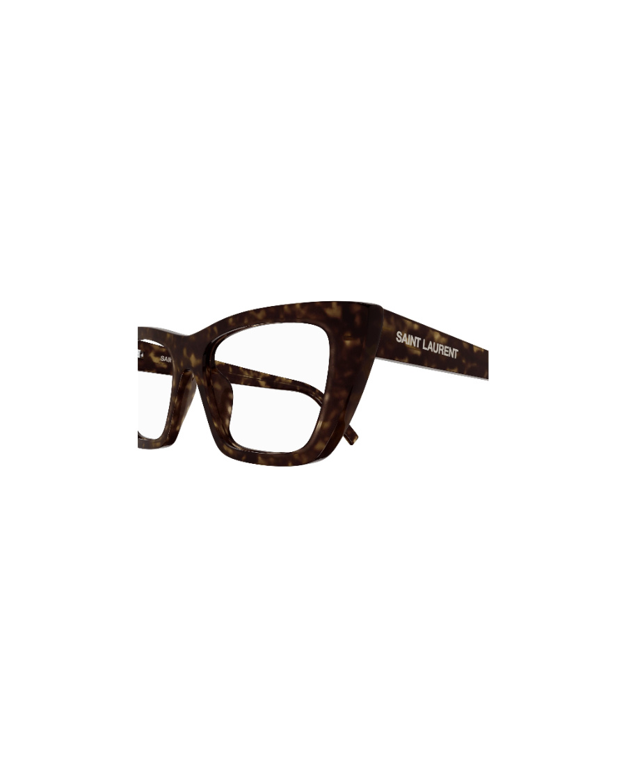 Saint Laurent Tortoiseshell-effect Square-frame Glasses In Black