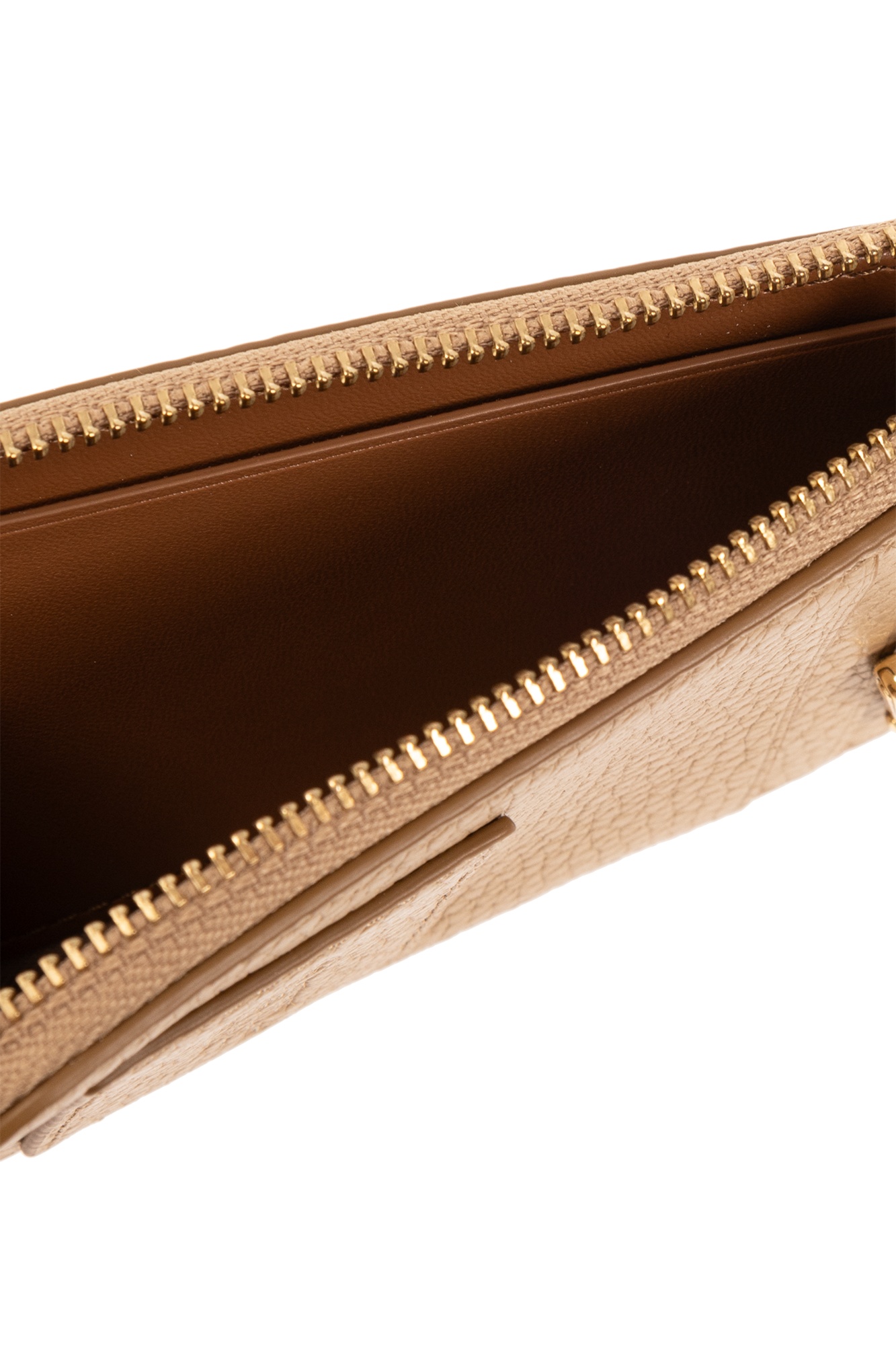 Marc Jacobs The Grained Leather Top Zip Wallet In Nude