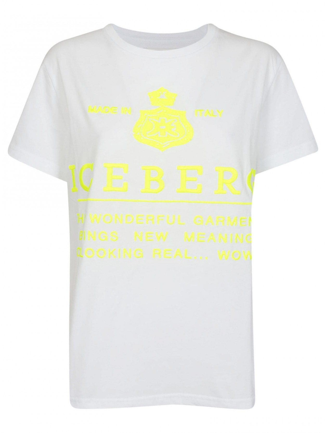 Iceberg Print Short Sleeve T-shirt In White