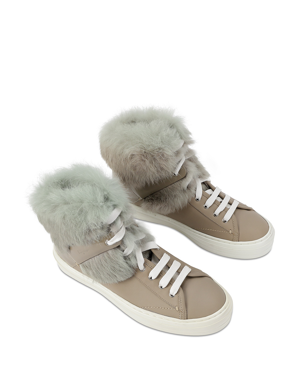 Ferragamo Lace-up Boots In Gray