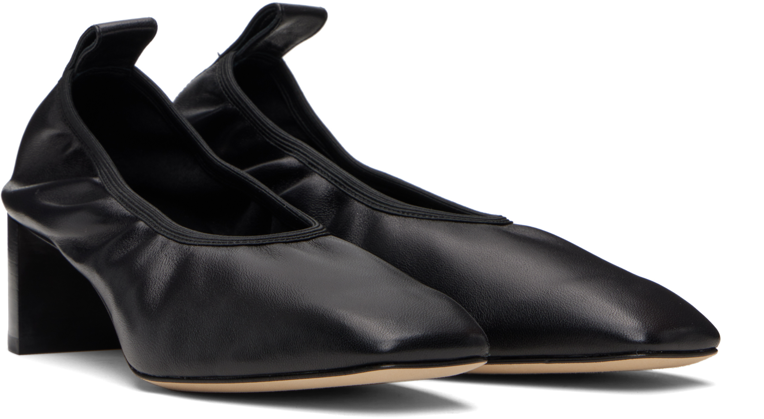 Aeyde Narissa Ruched High Heels In Black