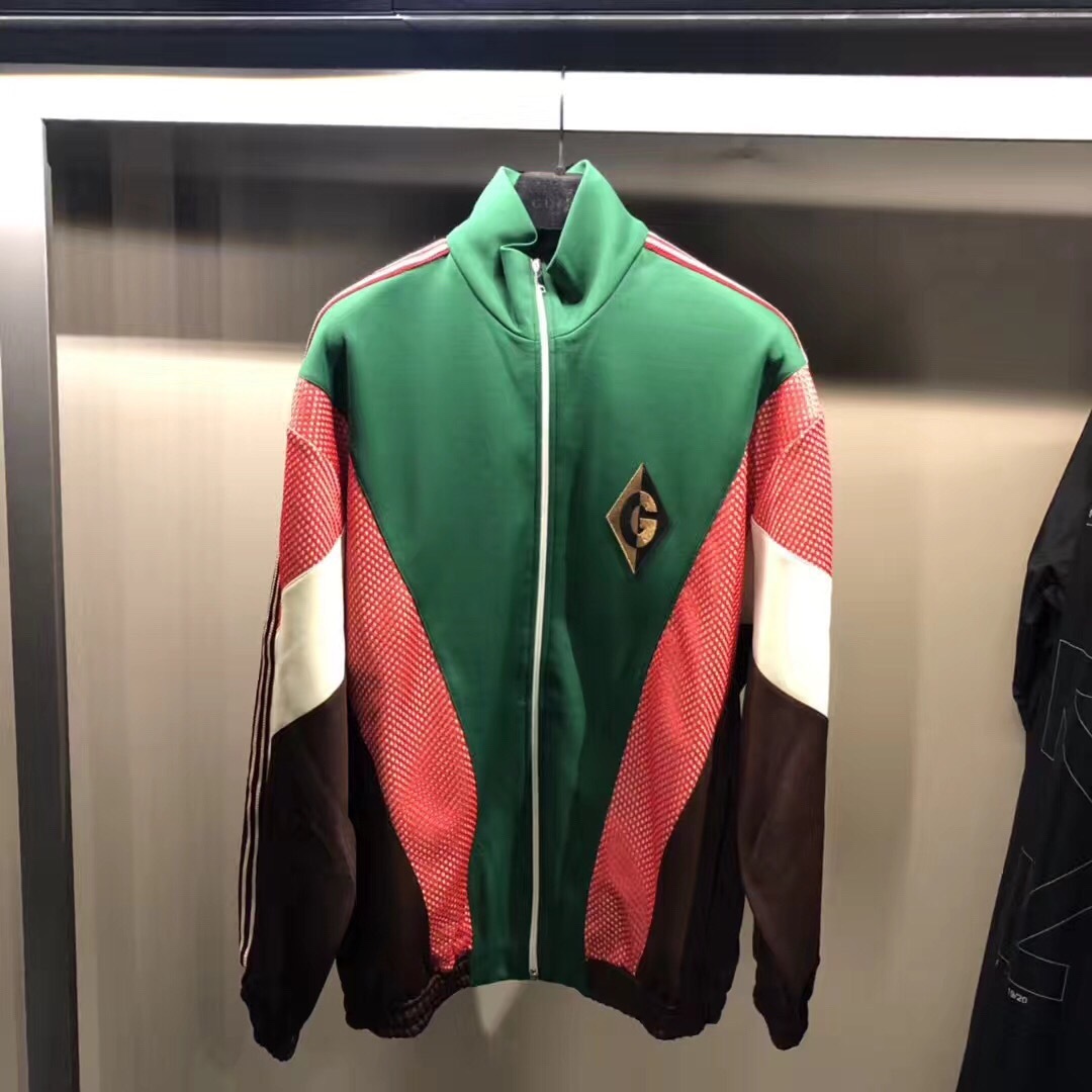 Gucci Gg Diamond Patch Casual Jacket In Red