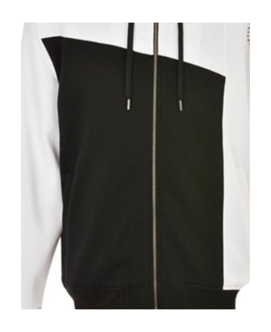 Versace Logo Hooded Casual Jacket In Black