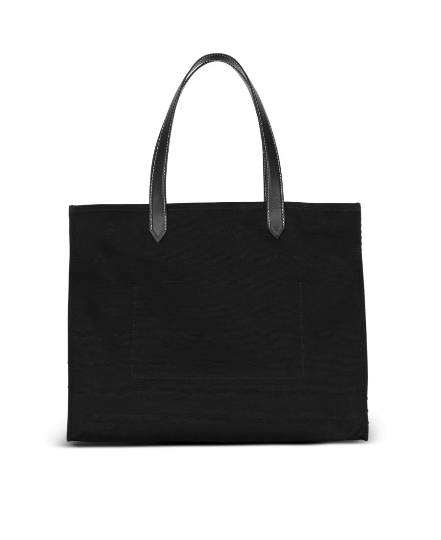 Balmain B-army 42 Canvas Tote Bag In Black
