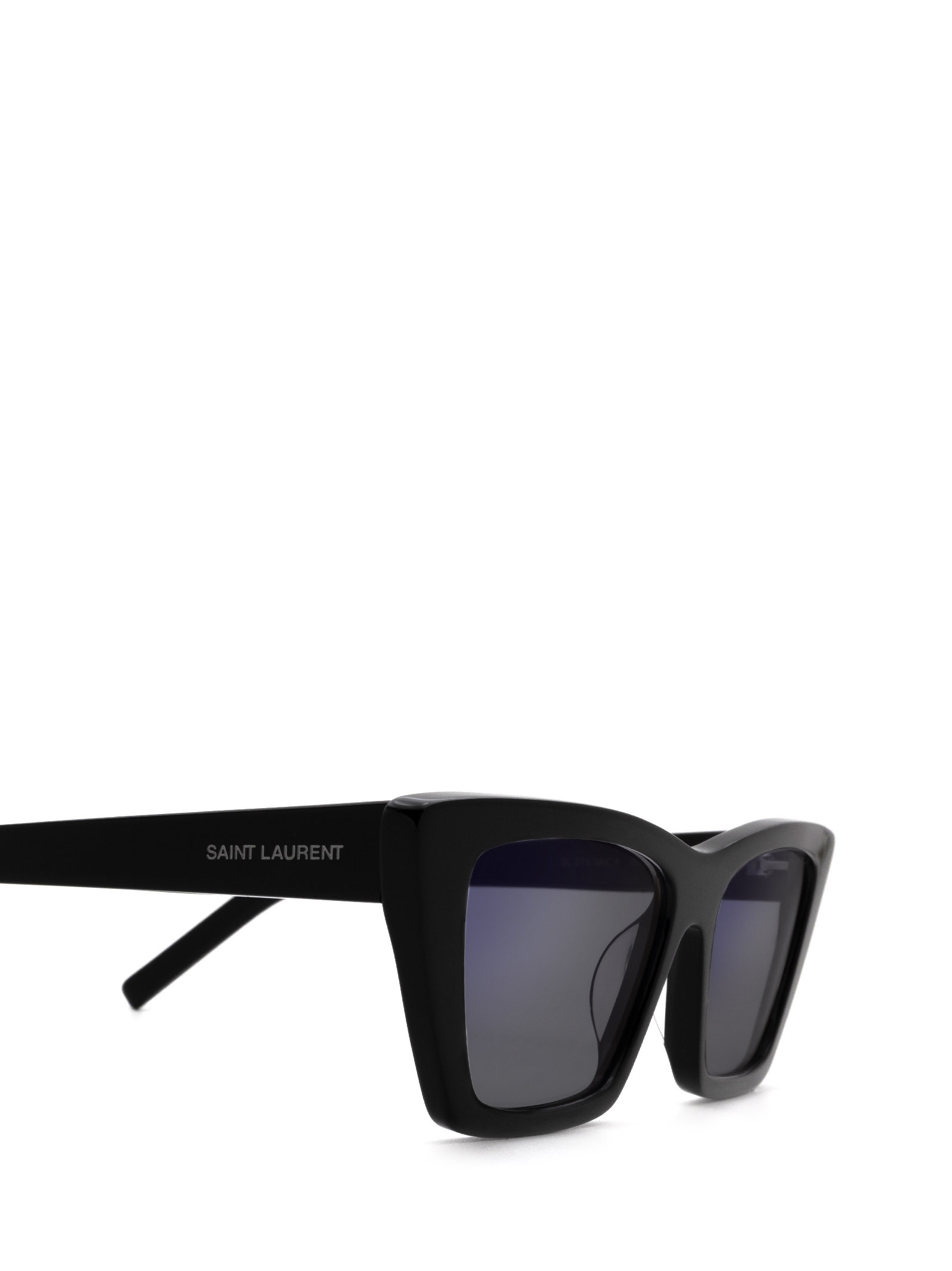 Saint Laurent Black Square Design Sunglasses In Black