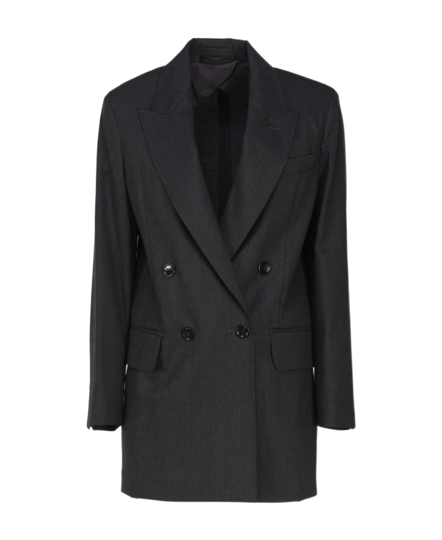 MAX MARA PEAK-LAPELS DOUBLE-BREASTED BLAZER