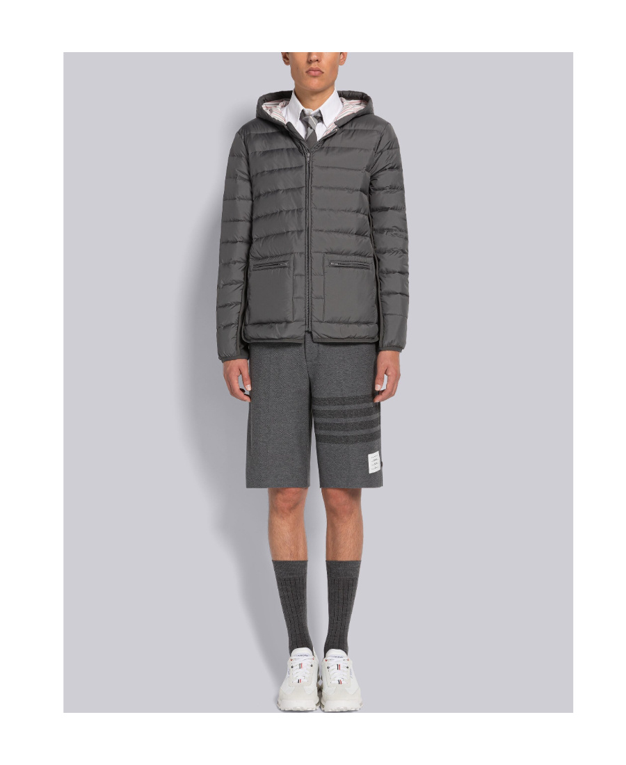 Thom Browne Zip-front Padded Jacket In Black
