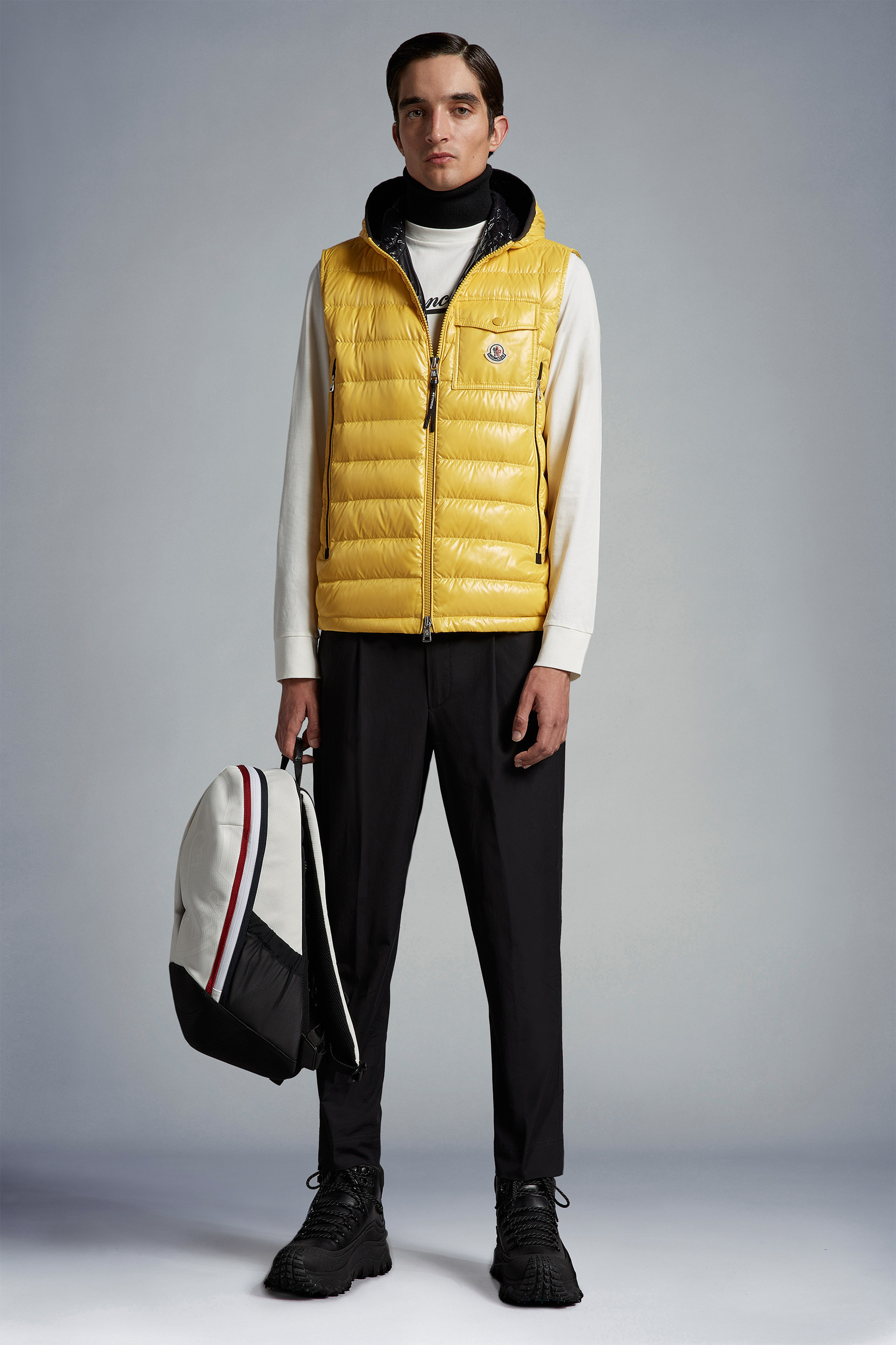 MONCLER CHEST LOGO-PATCH PADDED GILET 