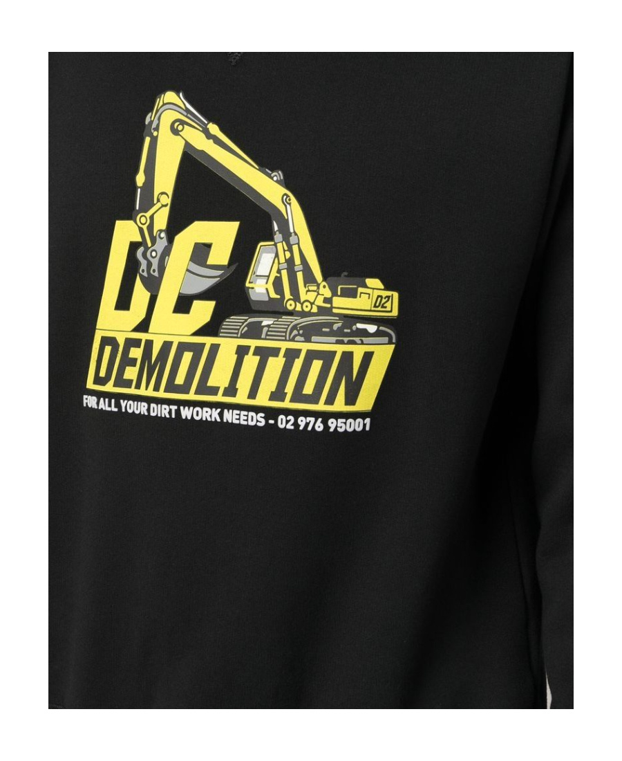 Dsquared2 Graphic-print Cotton Sweatshirt In Black