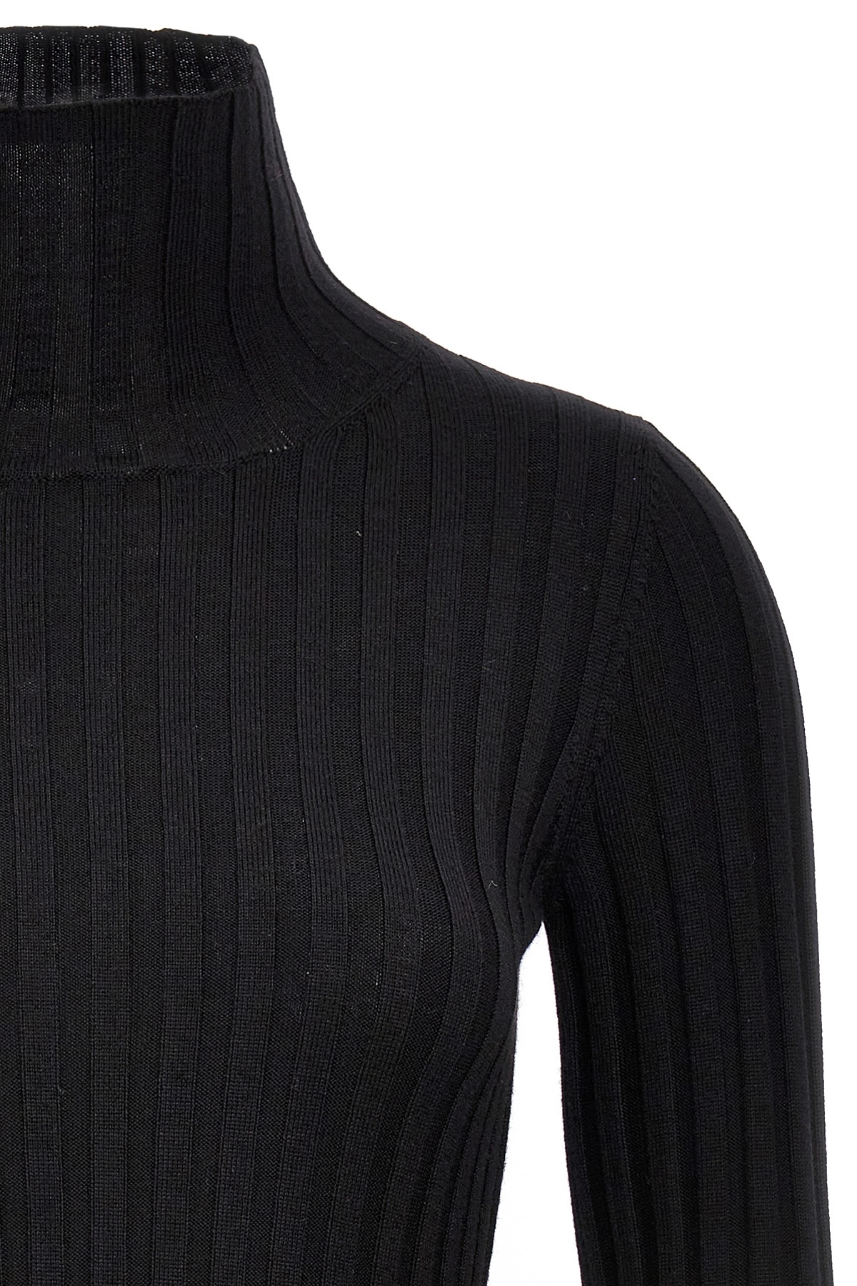 Shop Etro Striped-edge Wool Jumper In Black