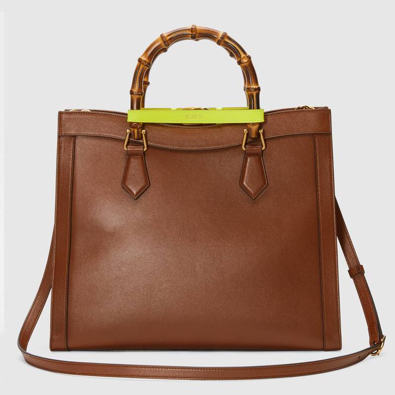 Gucci Diana Bamboo Leather Handbag In Brown