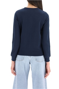 Apc Tina Logo-embroidered Cotton Sweatshirt In Blue