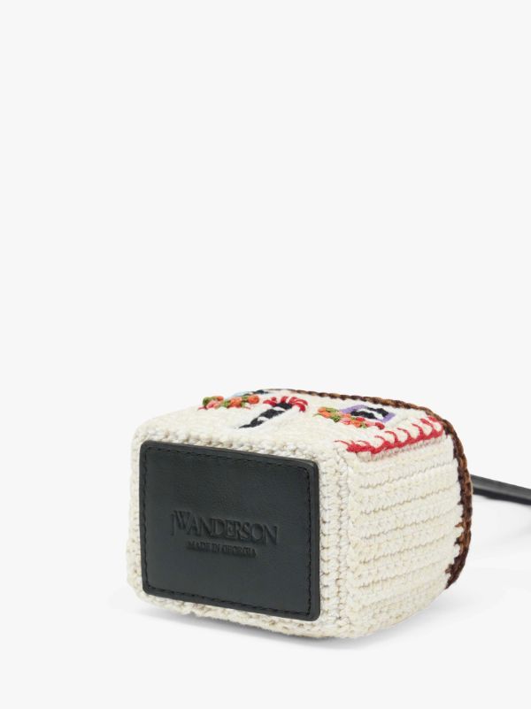 Jw Anderson House Crocheted Pendant In Multicolor