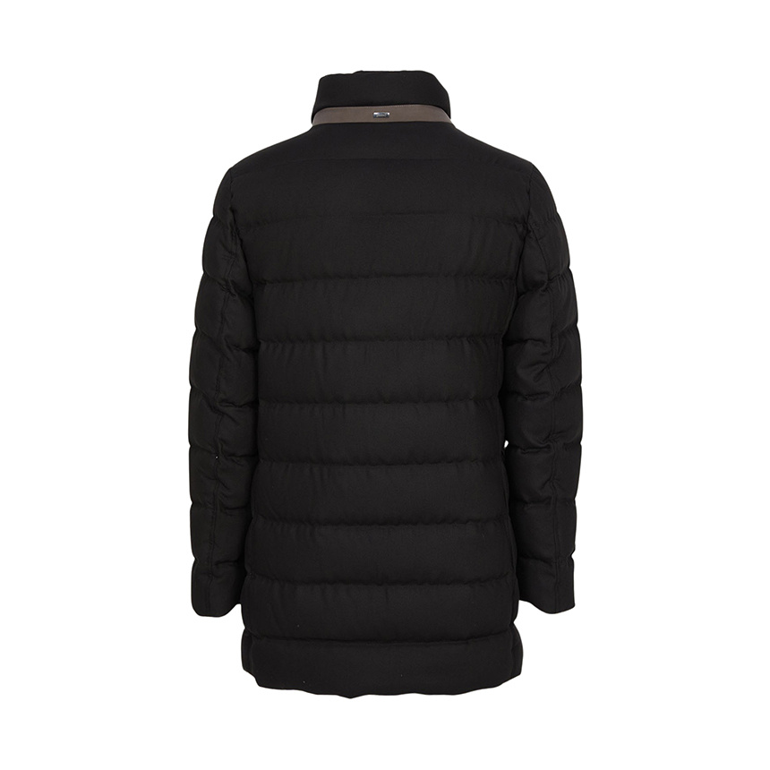 Herno Long-sleeved Down Jacket In Black