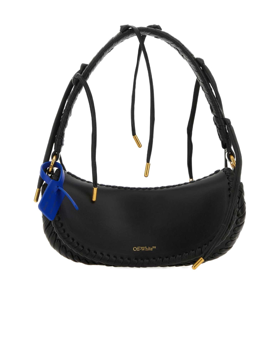 Off-white Off White Women Black Leather Shoulder Bag In Black