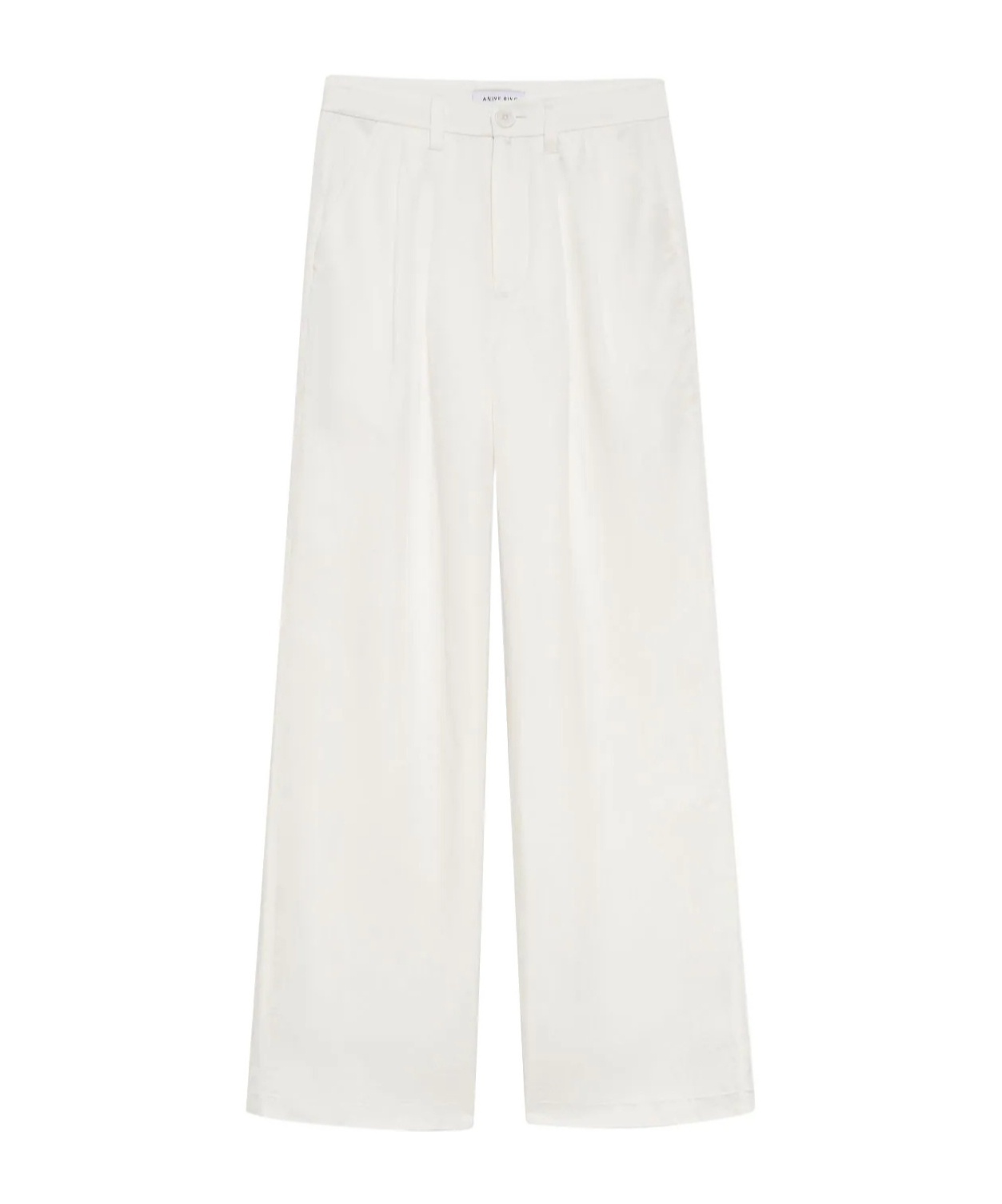 Shop Anine Bing Carrie Pleated Pants In White