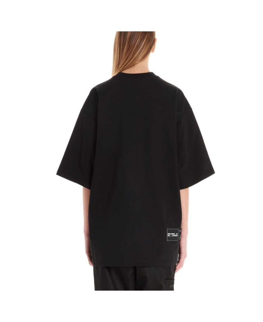 We11 Done Oversized Logo-print T-shirt In Black