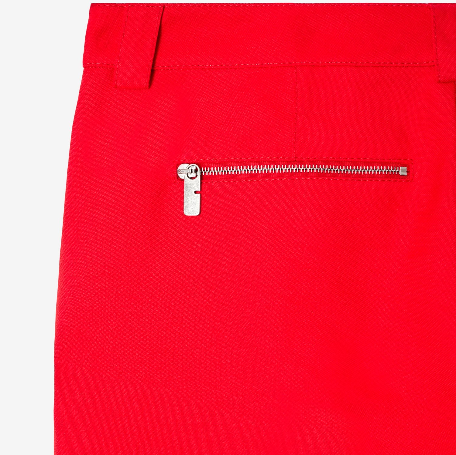 Shop Burberry Canvas Cotton Trousers In Red