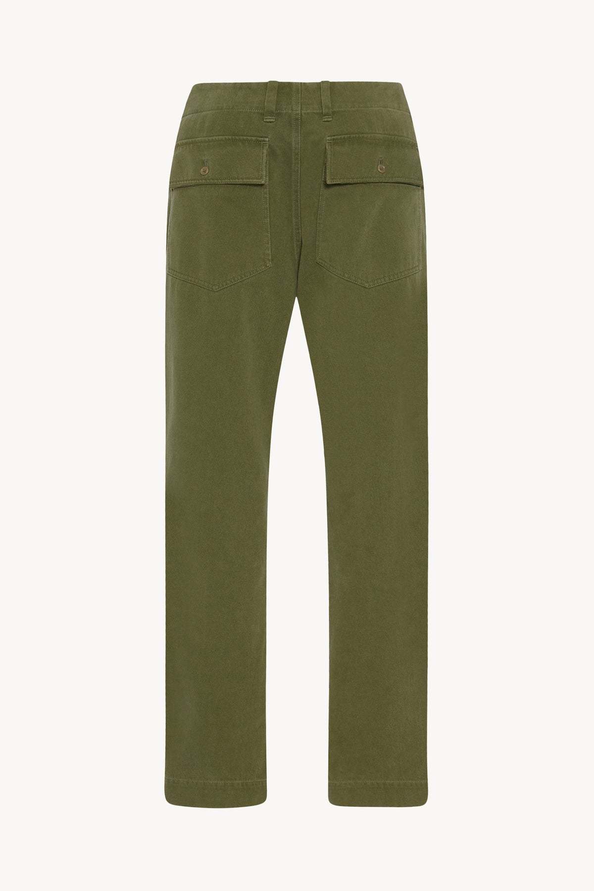 The Row Vendula Cotton Carpenter Trousers In Green