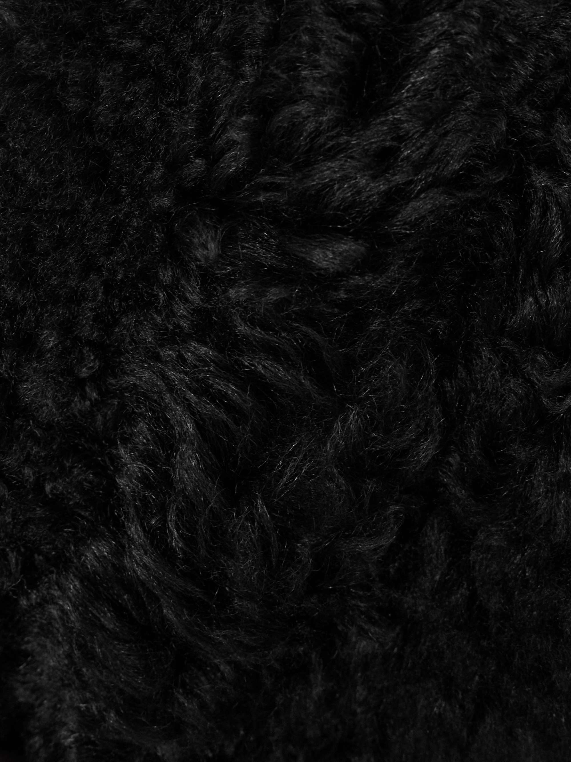 Totême One-shoulder-top Mit Shearling In Black