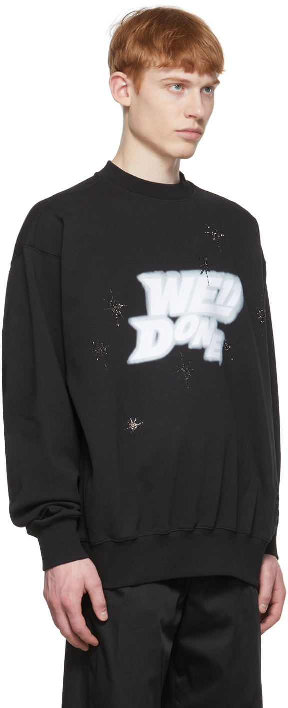 We11 Done Logo-print Detail Sweatshirt In Black