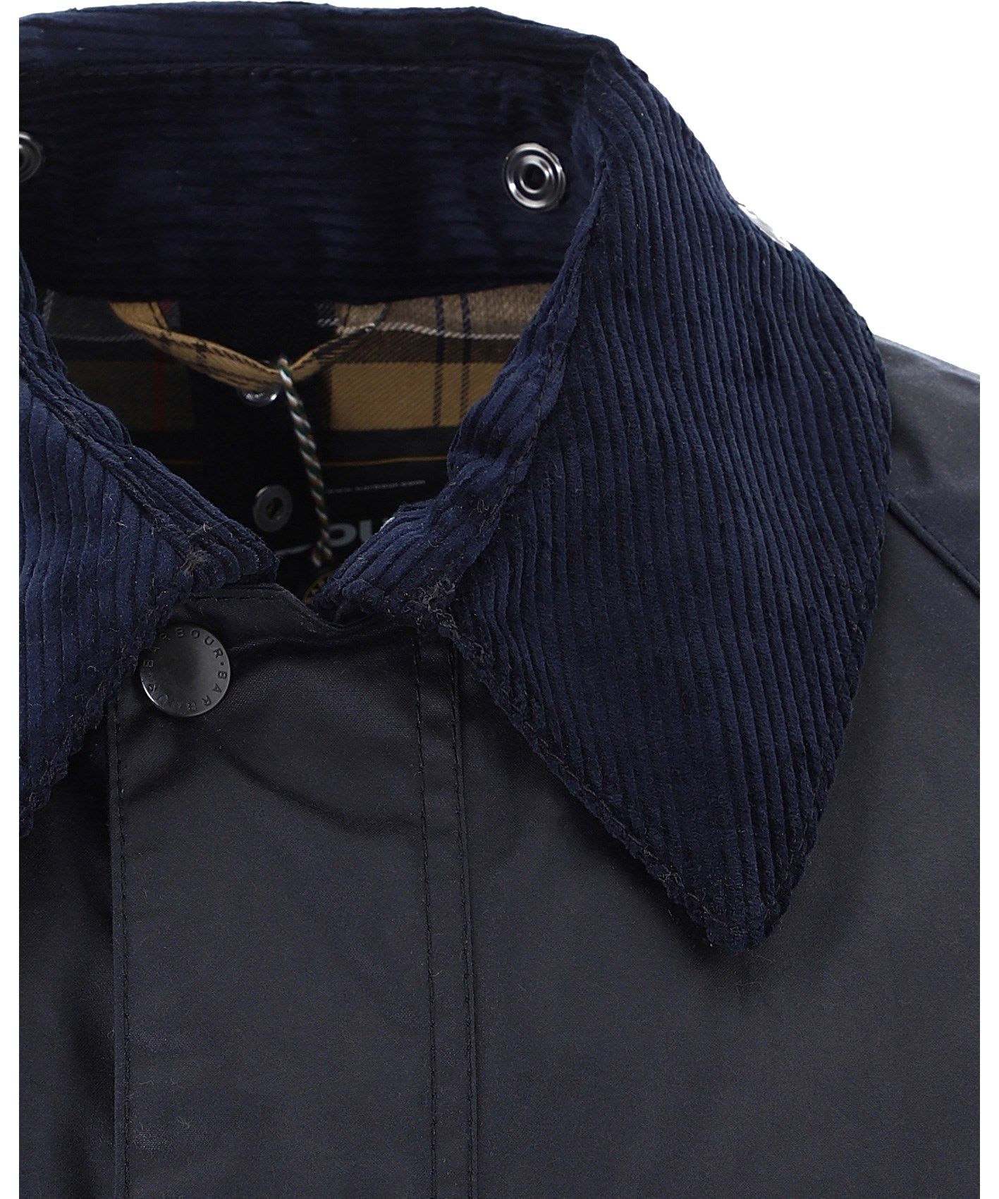 Barbour Bedale Waxed Cotton Jacket In Black