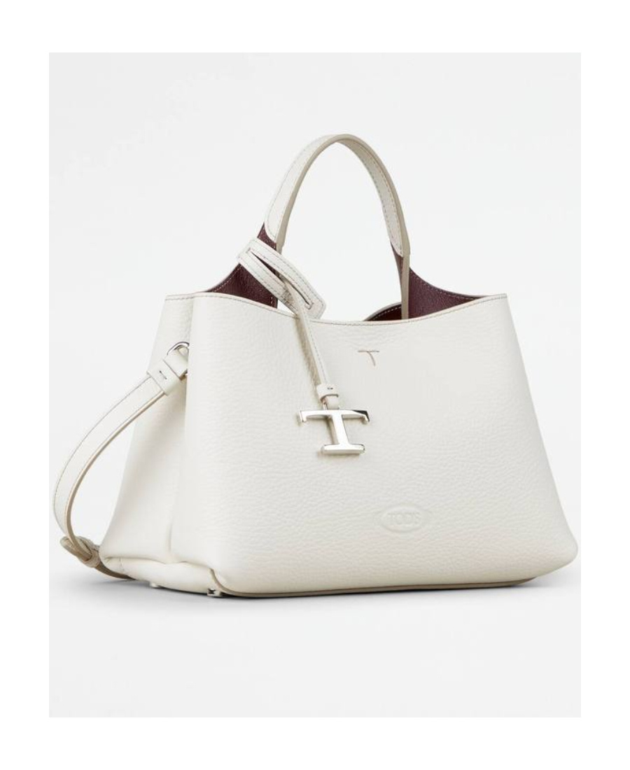 Tod's Logo-pendant Leather Mini Bag In White