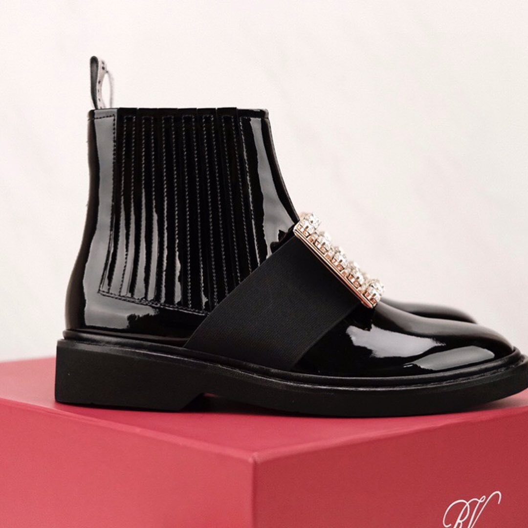 Roger Vivier Woman Ankle Boots Black Size 7.5 Leather In Black
