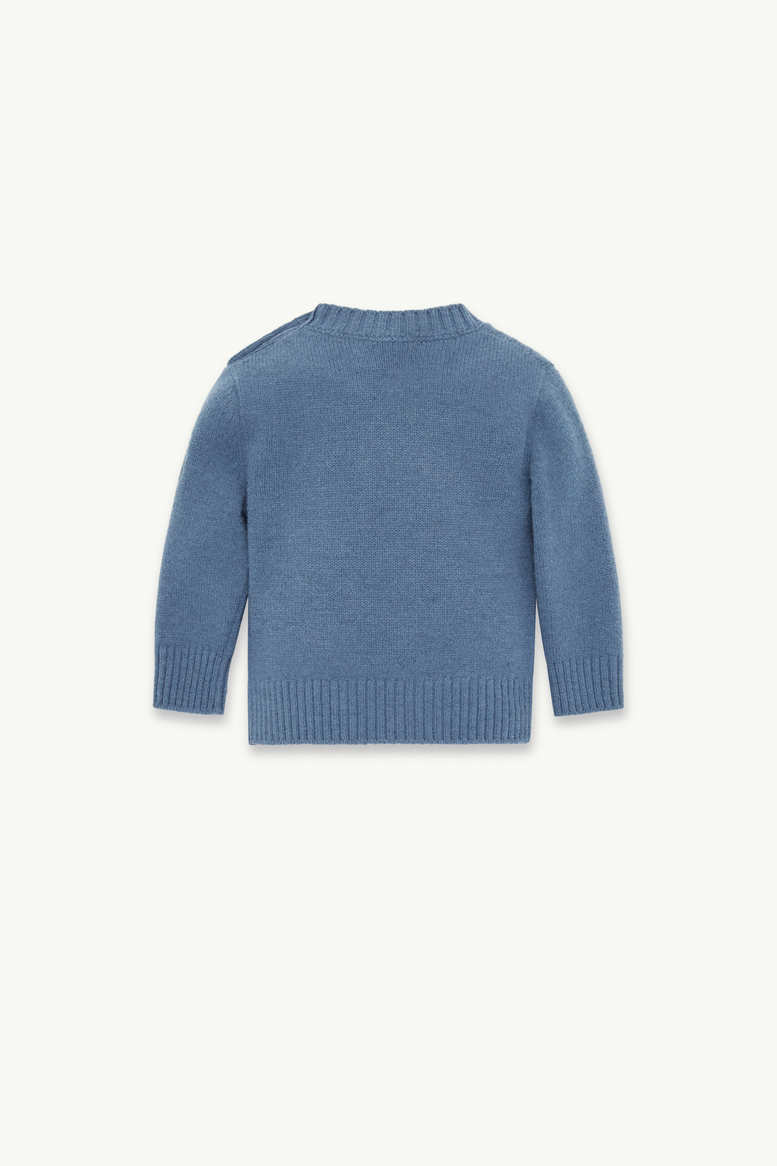 Moncler Teddy Bear Embroidered Wool Sweater In Blue