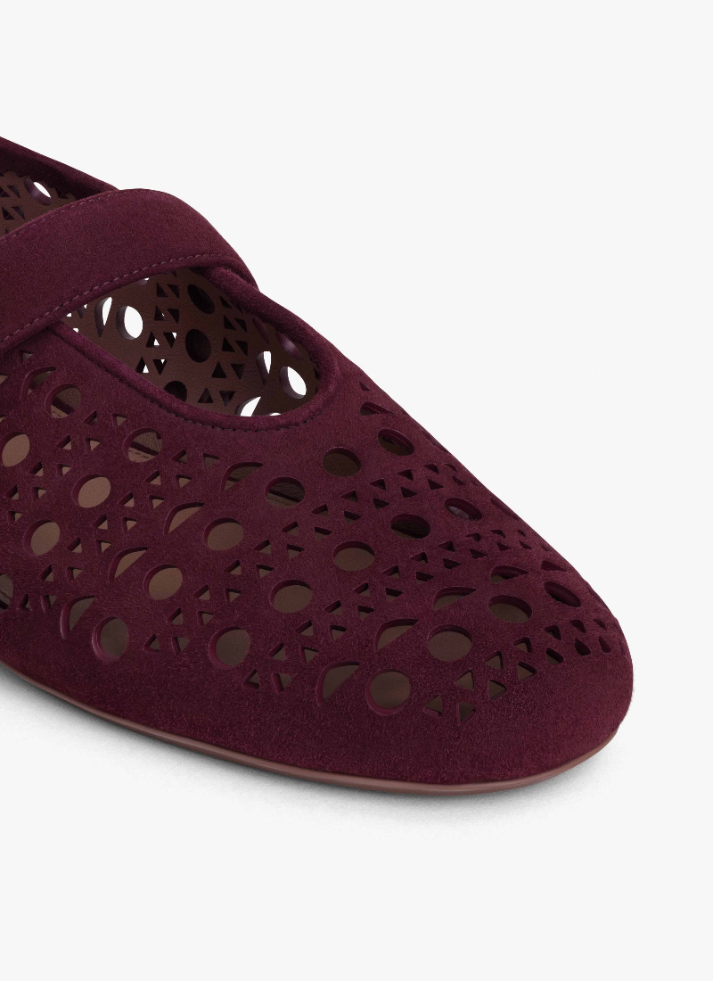 Alaïa Ballet Flats In Vienne Suede In Brown