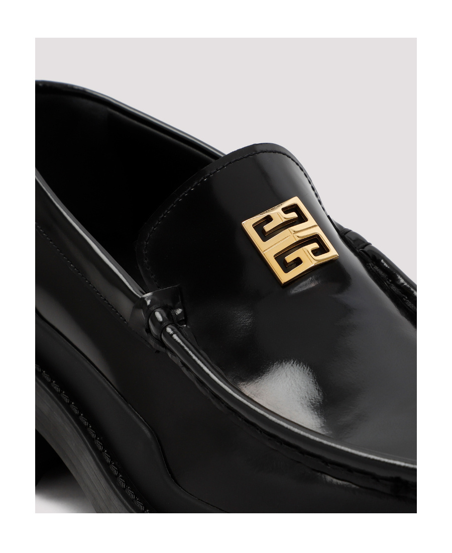 Givenchy 4g Logo Leather Loafers In Black