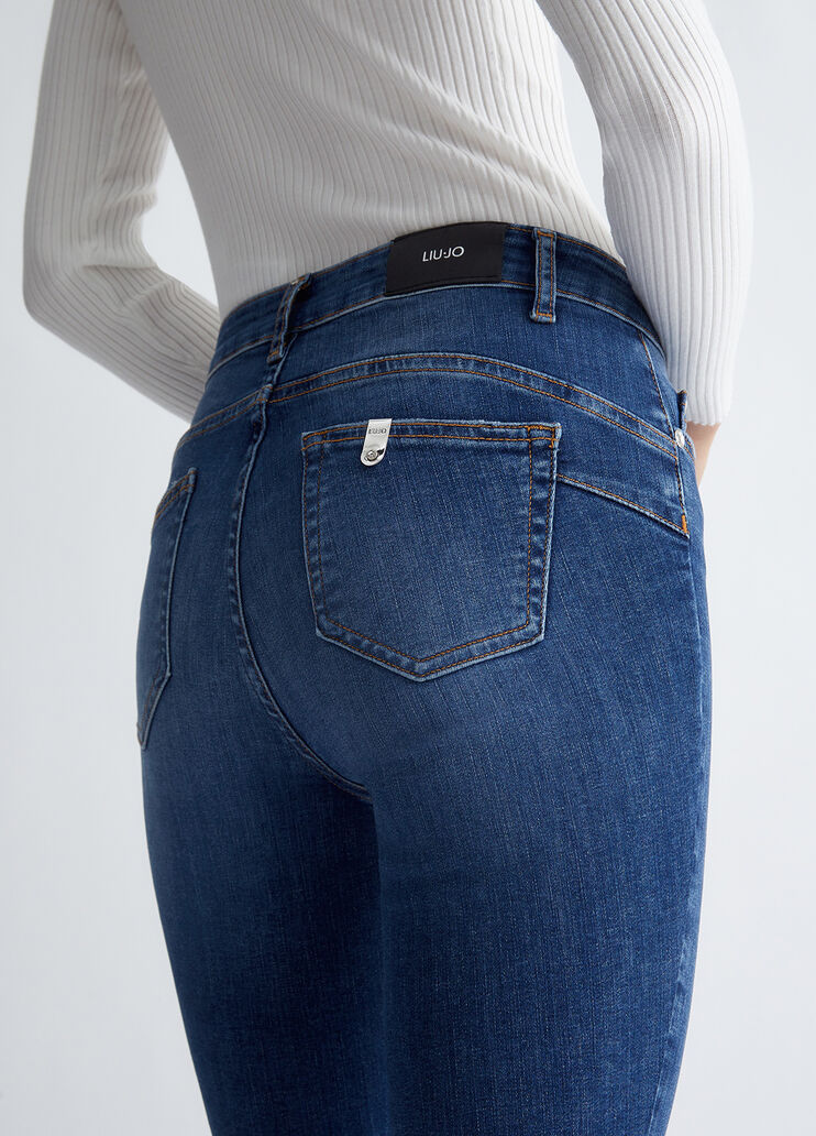 Liu •jo Rhinestone-embellished Skinny Jeans In Blue